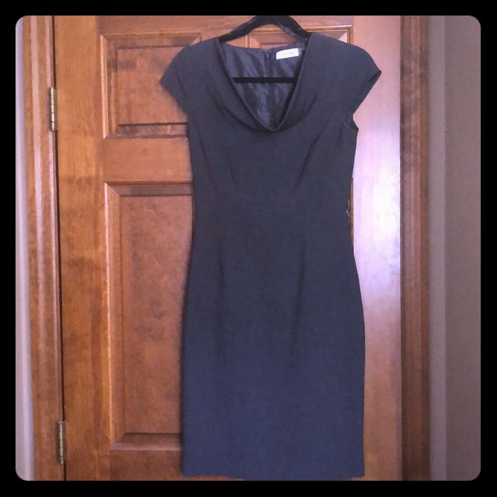 Calvin Klein Grey Sheath Dress